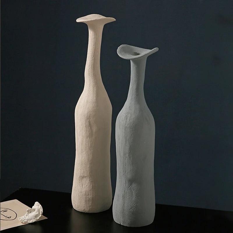 Vase Botanique Évasé – Porcelaine Sculpturale