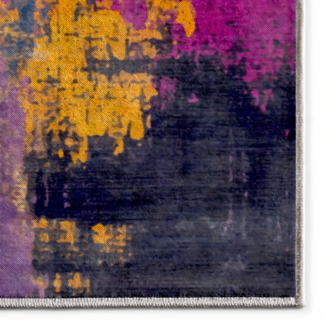 Tapis Artistique Multicolore Expressionniste