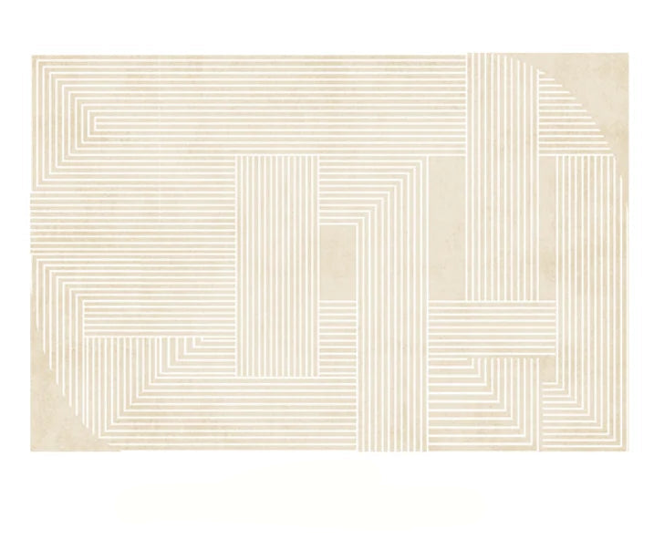 Tapis Moelleux Minimaliste Japonais Art Abstrait