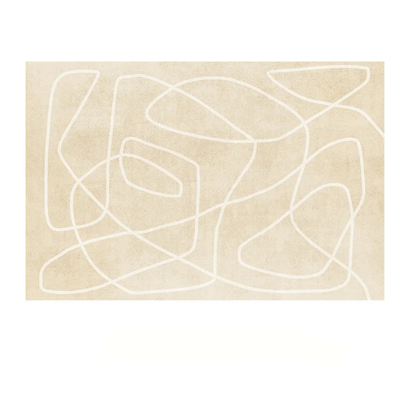 Tapis Moelleux Minimaliste Japonais Art Abstrait