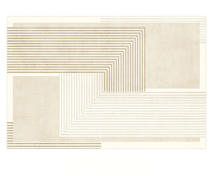 Tapis Moelleux Minimaliste Japonais Art Abstrait