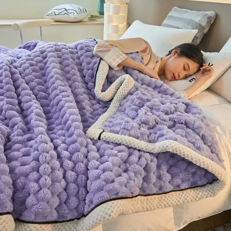 Modern Soft Flannel Autumn Blanket - Breathable Throw
