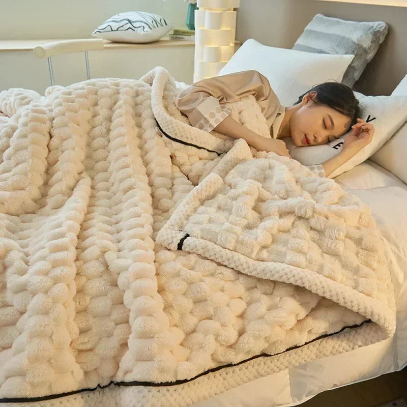Modern Soft Flannel Autumn Blanket - Breathable Throw