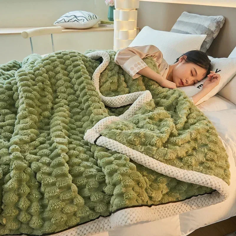 Modern Soft Flannel Autumn Blanket - Breathable Throw