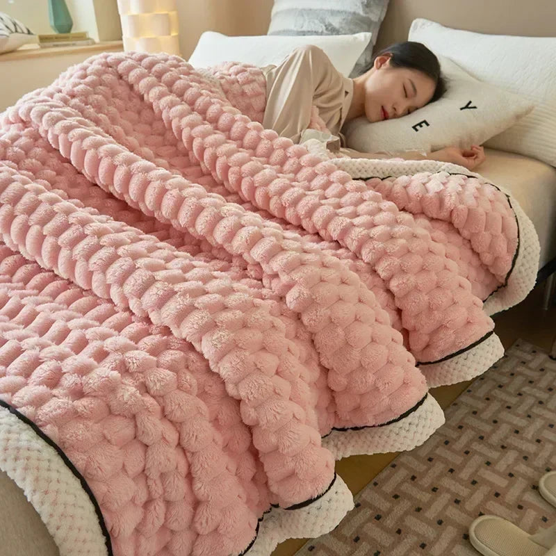 Modern Soft Flannel Autumn Blanket - Breathable Throw