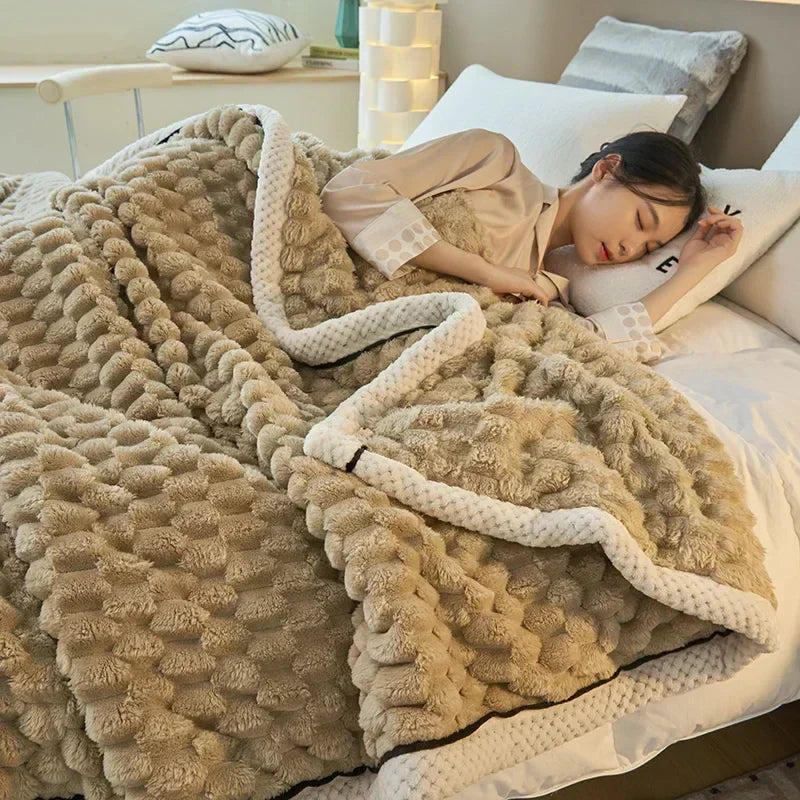 Modern Soft Flannel Autumn Blanket - Breathable Throw