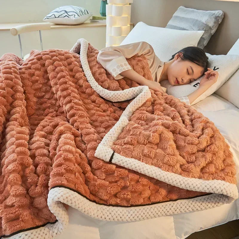 Modern Soft Flannel Autumn Blanket - Breathable Throw