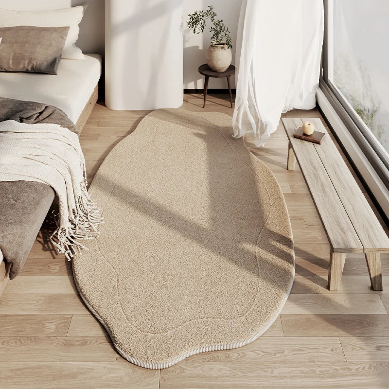 Tapis Décoratif Nordique Abstrait Forme Irrégulière