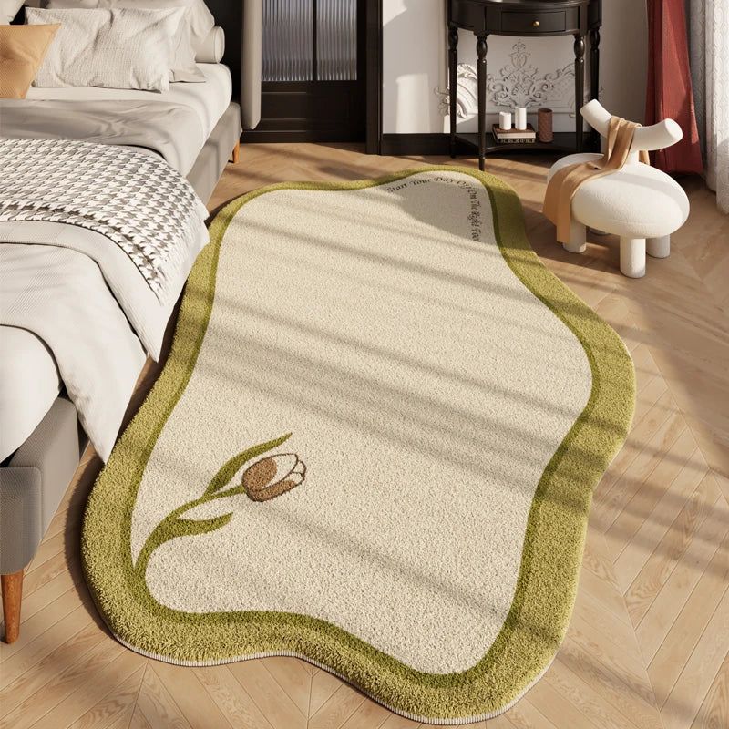 Tapis Décoratif Nordique Abstrait Forme Irrégulière