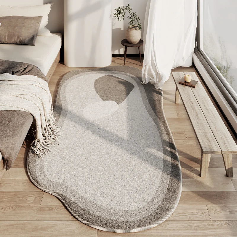 Tapis Décoratif Nordique Abstrait Forme Irrégulière