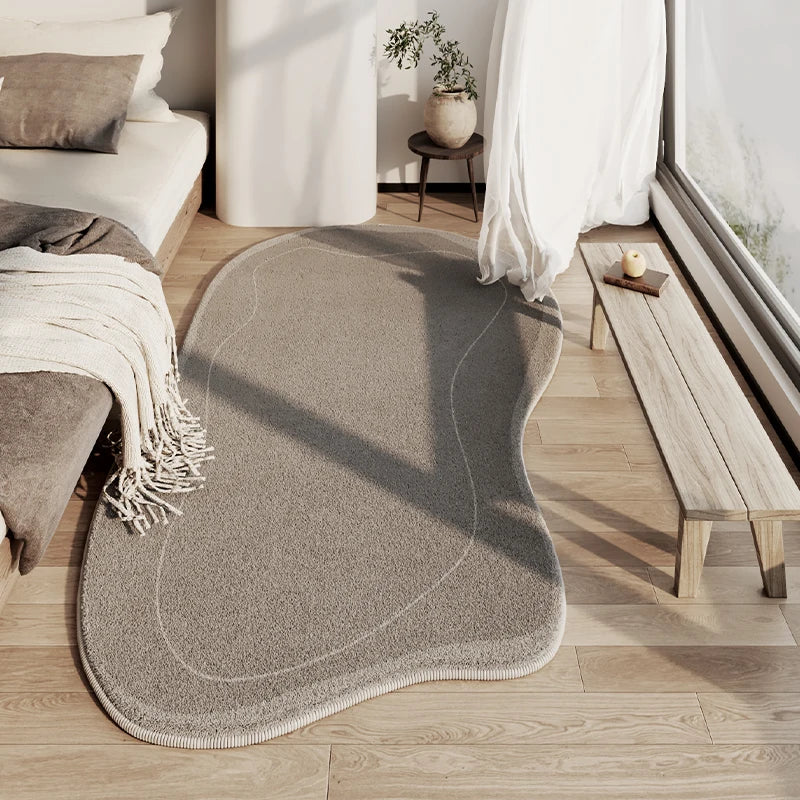 Tapis Décoratif Nordique Abstrait Forme Irrégulière