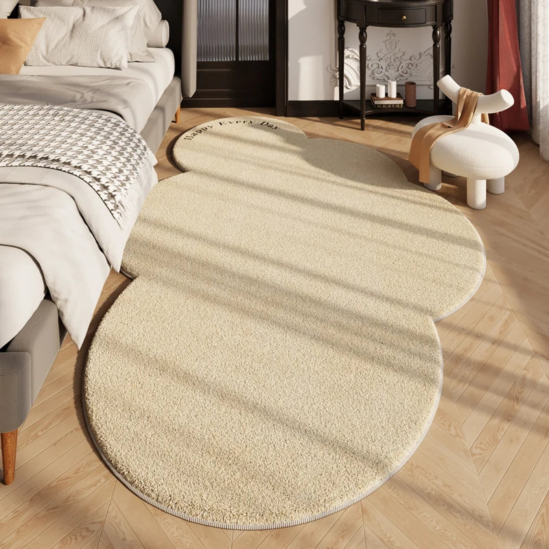 Tapis Décoratif Nordique Abstrait Forme Irrégulière