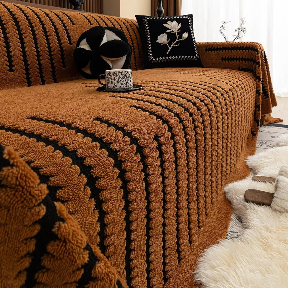 Jeté Canapé Touffeté Velours Plush - Héritage