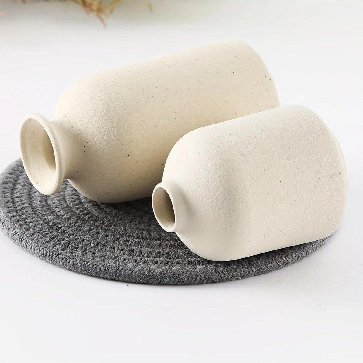 Set de 3 Vases Céramique Mouchetée - Trio Organique