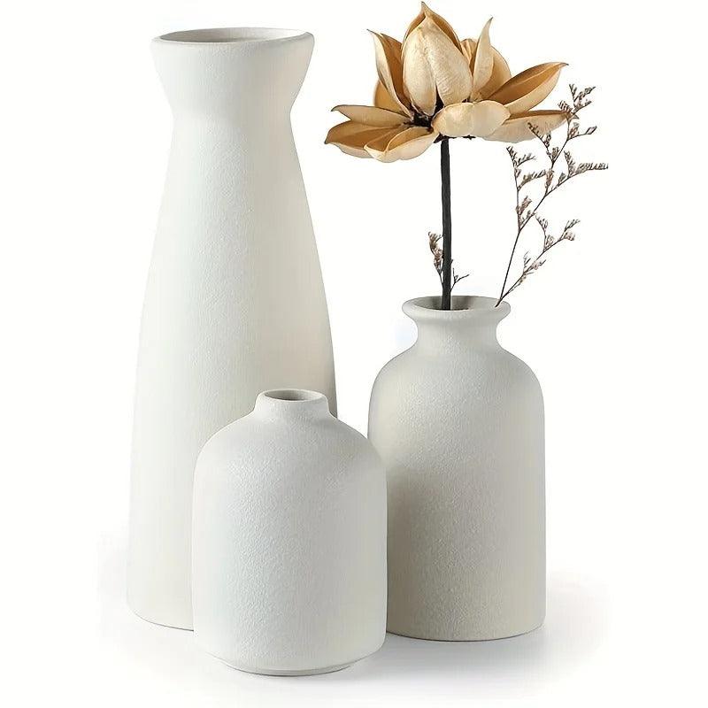 Set de 3 Vases Céramique Mouchetée - Trio Organique