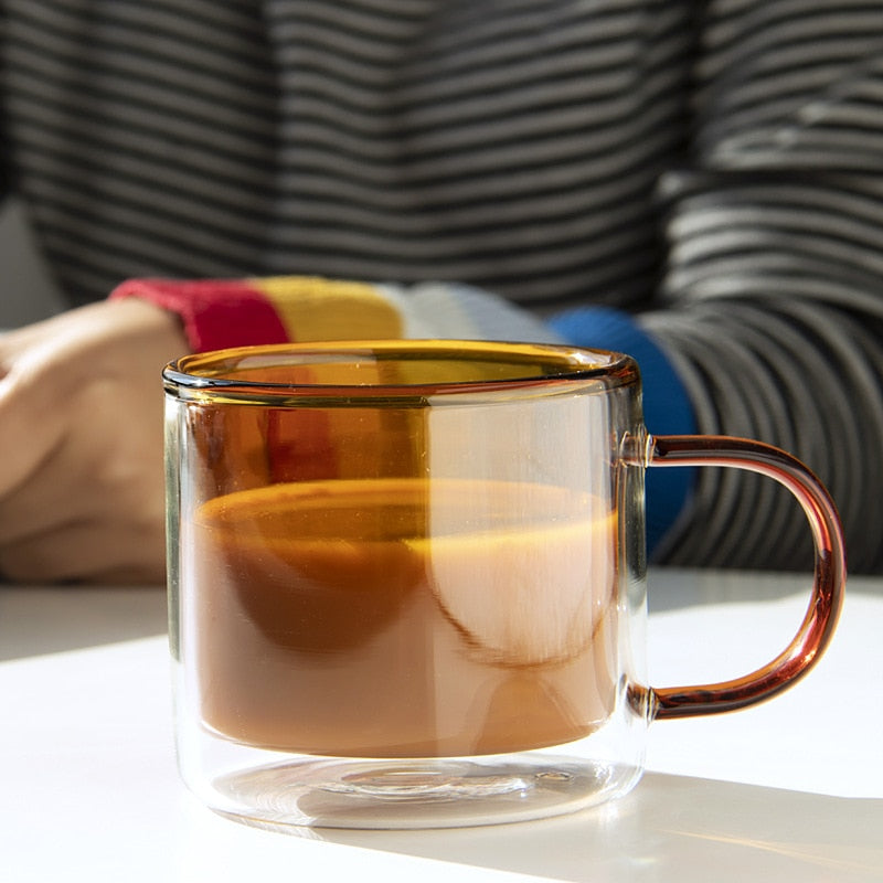 Tasse en verre résistant à la chaleur avec anse, 250 ml