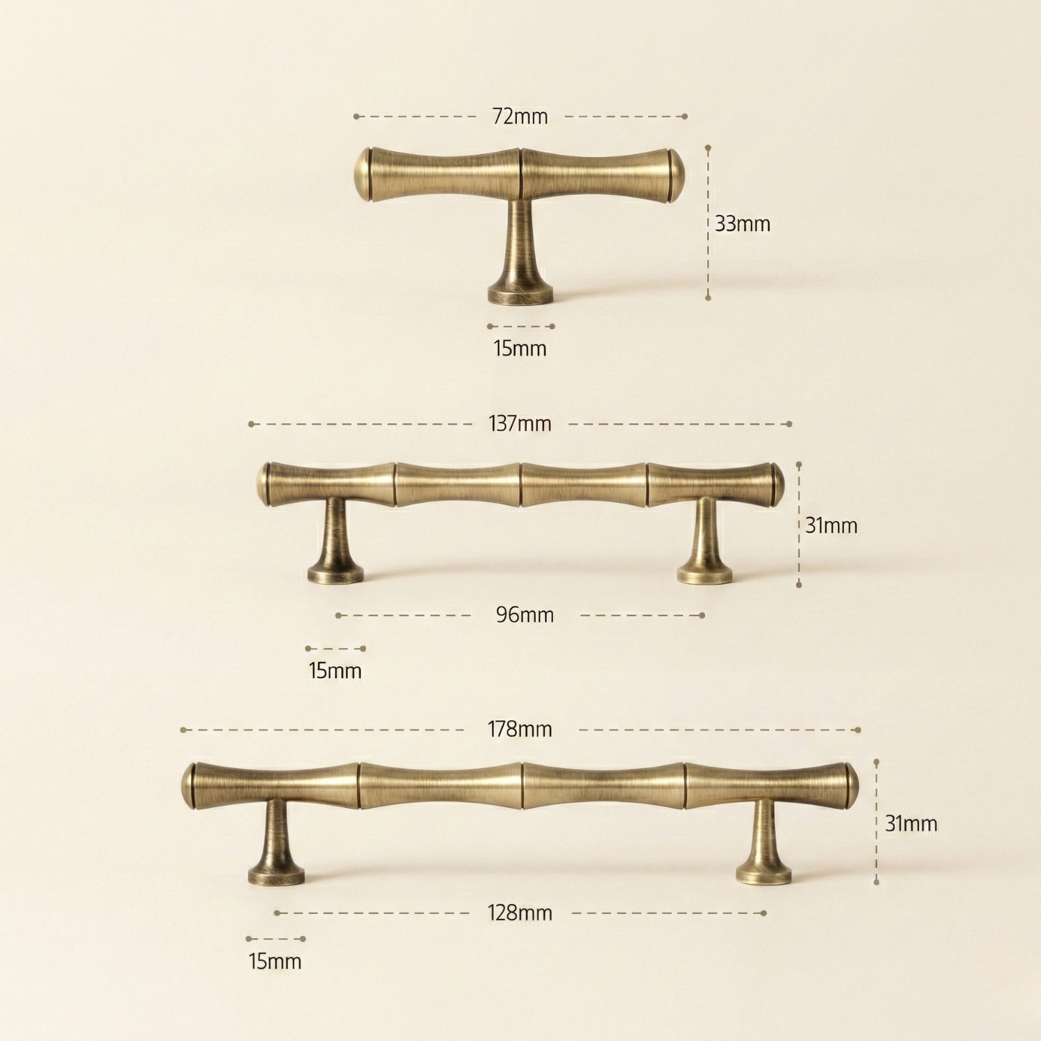 Erik Solid Brass Cabinet Handle