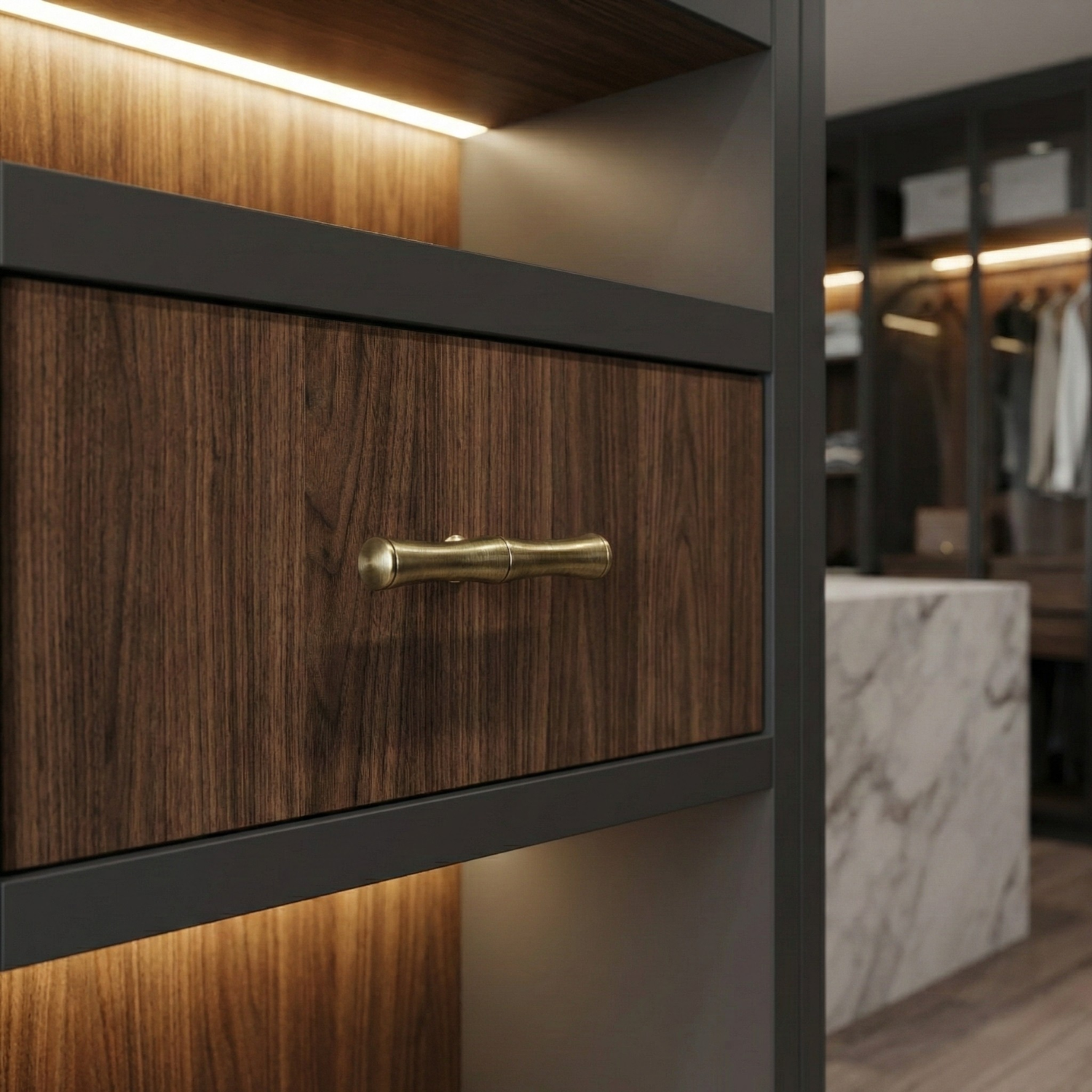 Erik Solid Brass Cabinet Handle