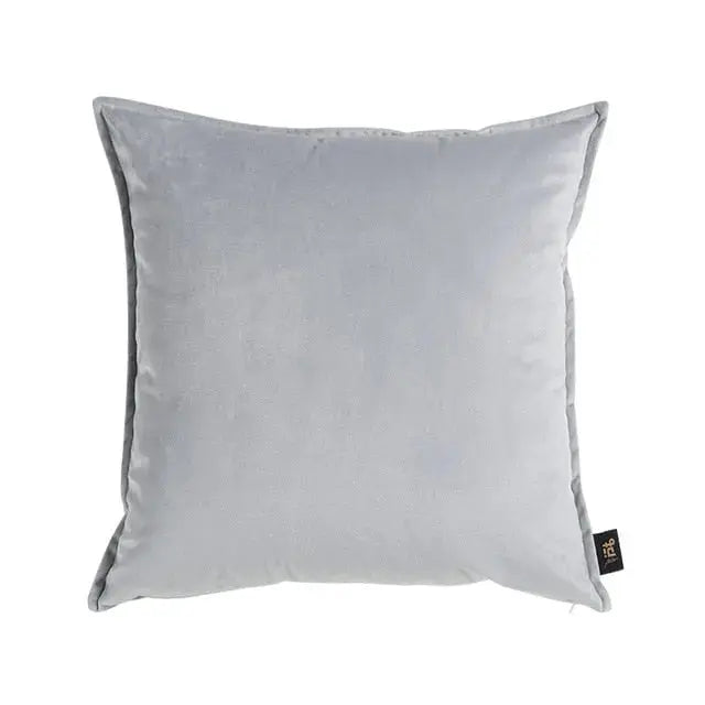 Housse de coussin en velours à bordure flanelle