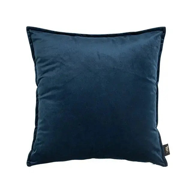 Housse de coussin en velours à bordure flanelle
