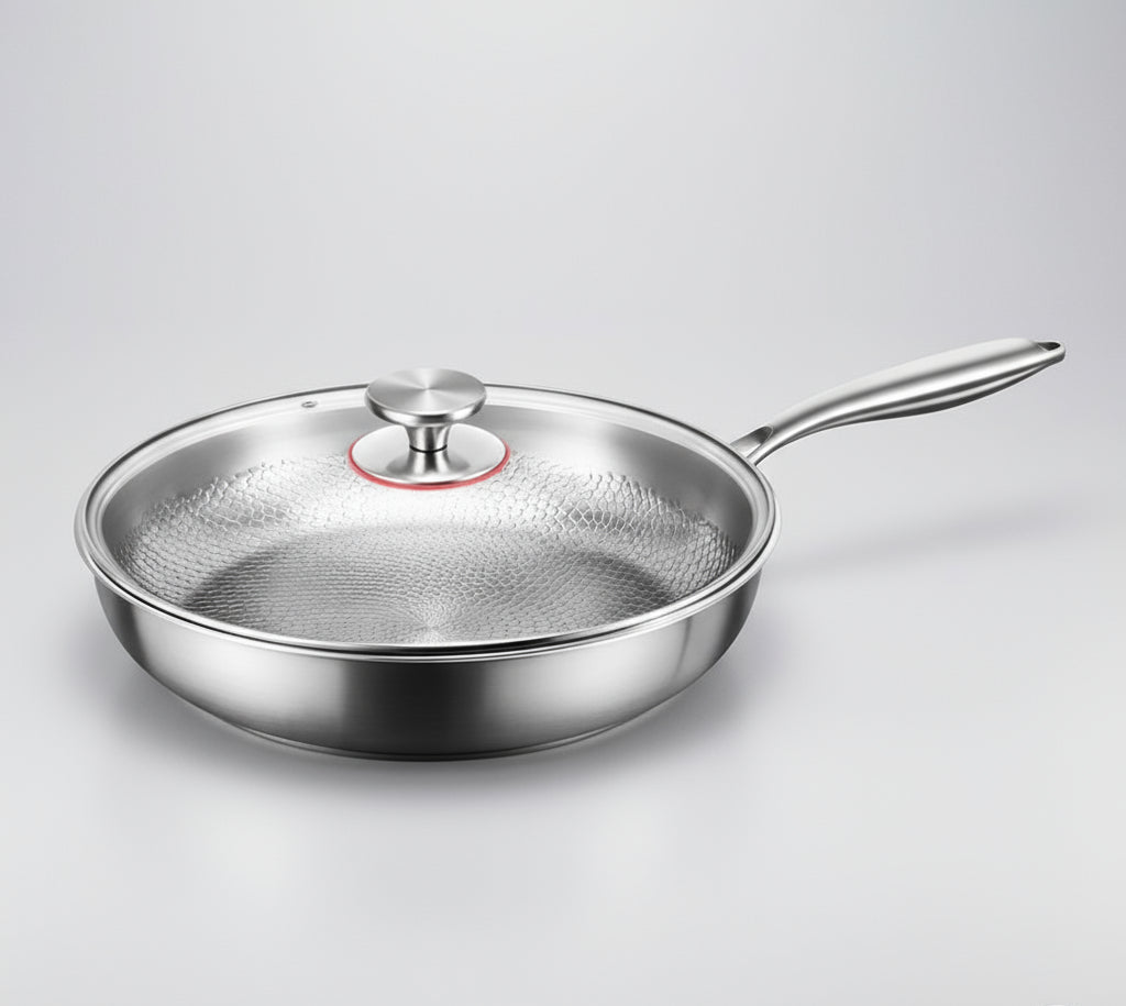 FORGEON | Poêle Antiadhésive en Titane Martelé avec Surface Naturelle | Design Élégant pour une Cuisine Raffinée 9
