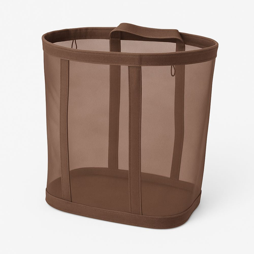 Panier à Linge Pliable en Maille – Brown
