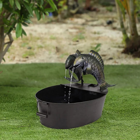 Fontaine à Eau Animale en Polyrésine | Élément Décoratif Unique pour un Jardin Apaisant 4
