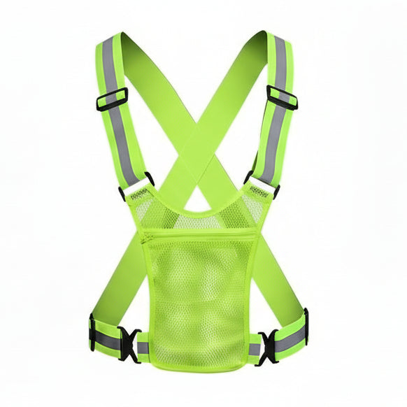 Shiatrax Gilet Réfléchissant Course et Vélo Grande Poche