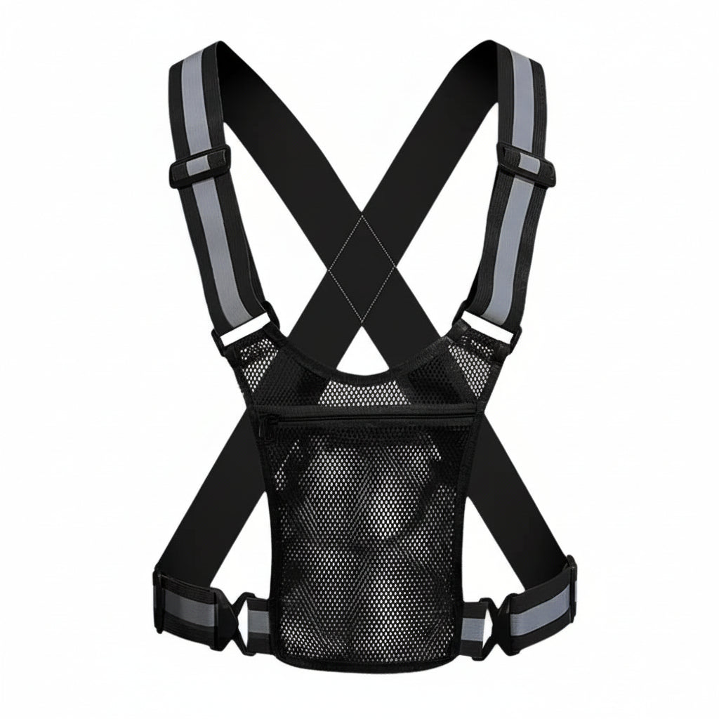 Shiatrax Gilet Réfléchissant Course et Vélo Grande Poche