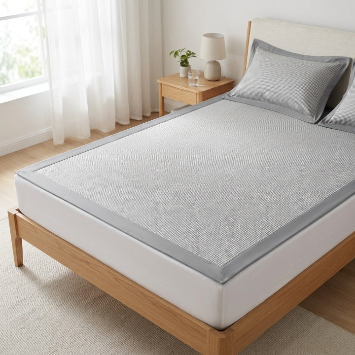 Ice Silk Fibre Mattress Protector with Pillowcases