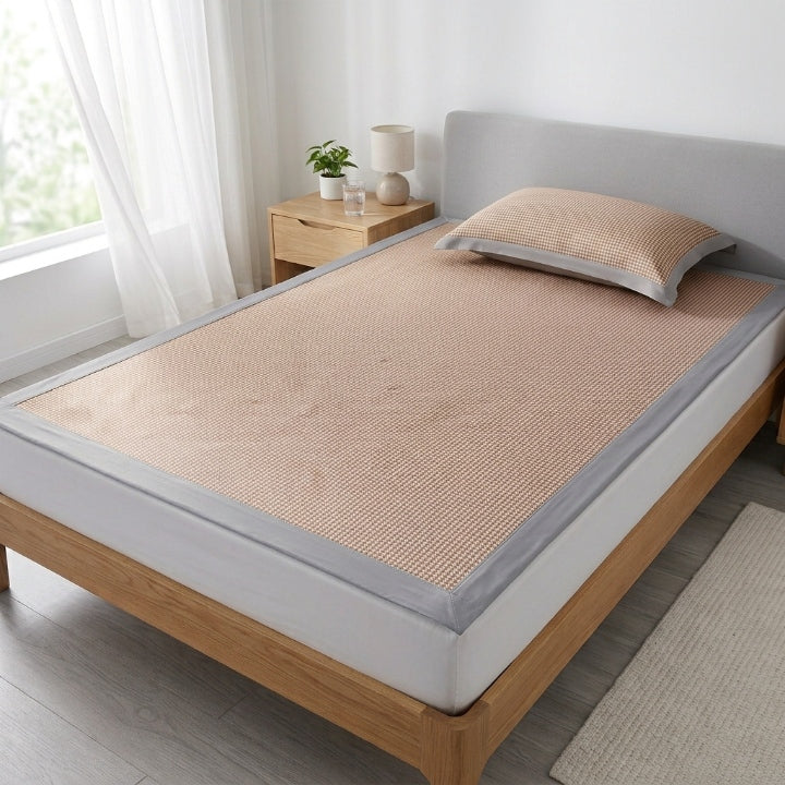 Ice Silk Fibre Mattress Protector with Pillowcases