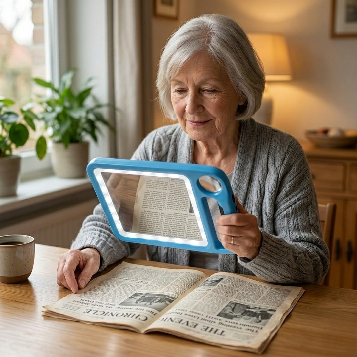 LED Reading Magnifier, 5× and 10× Magnification