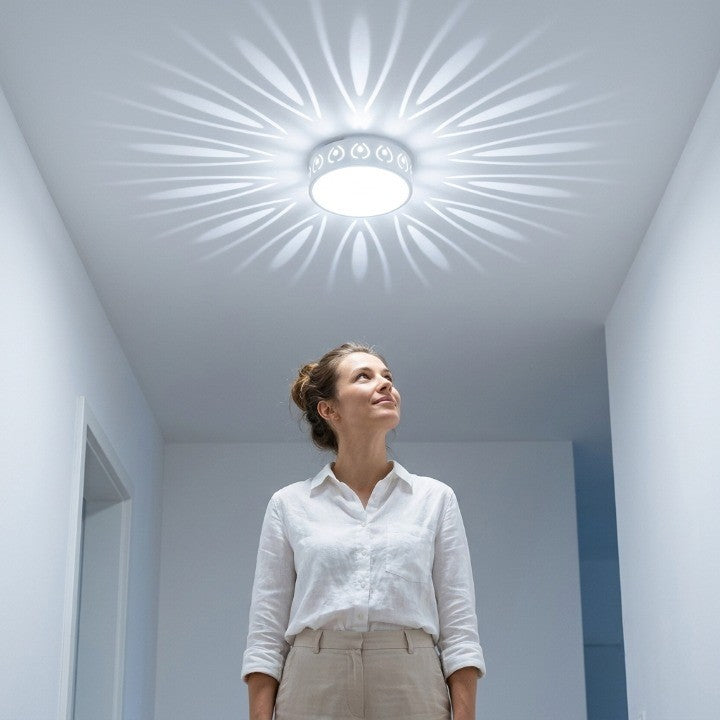 Crystal Acrylic LED Ceiling Light, Ray Pattern