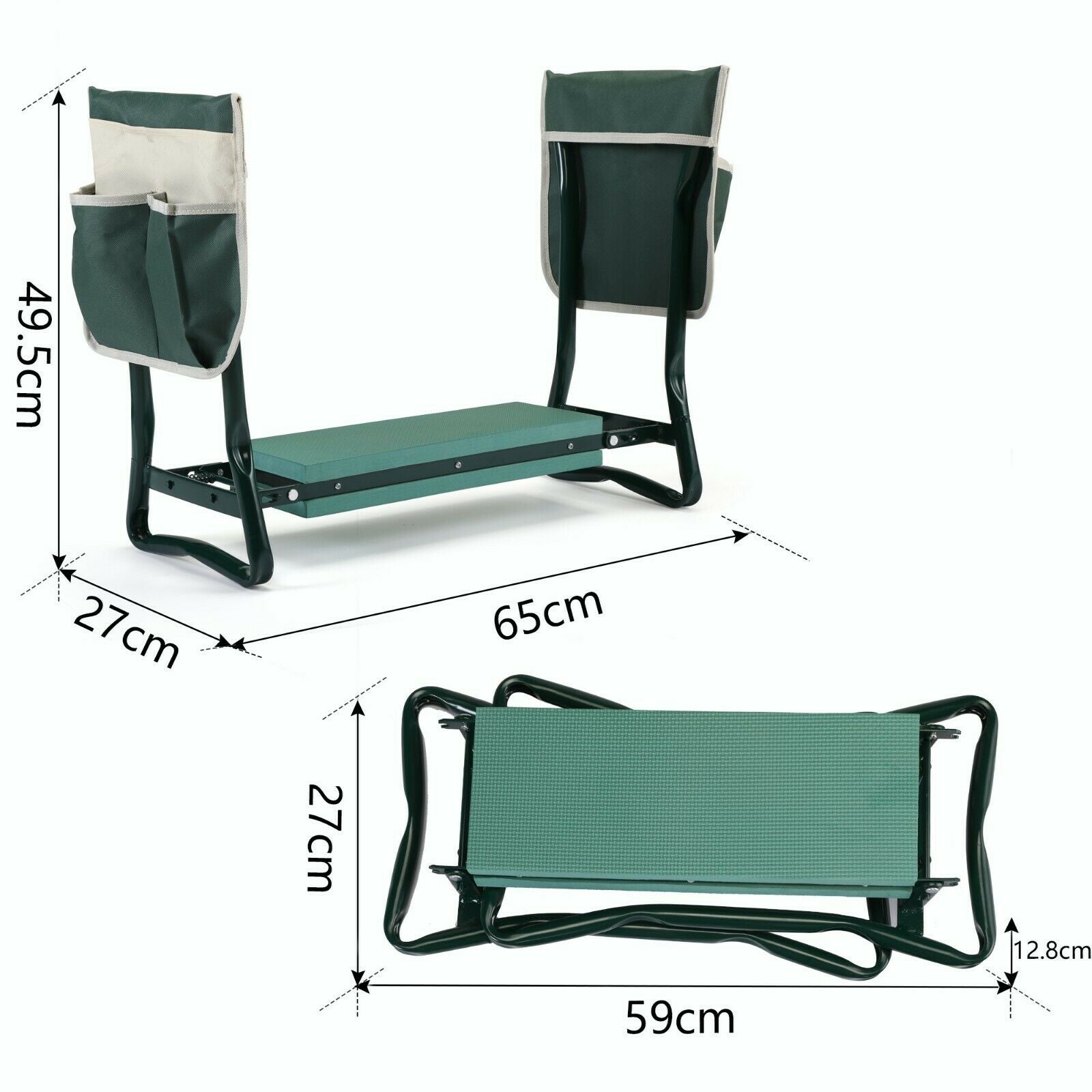 Genouillère et Banc de Jardin Pliables en Acier | Outil Ergonomique pour un Confort Optimal au Jardin 4
