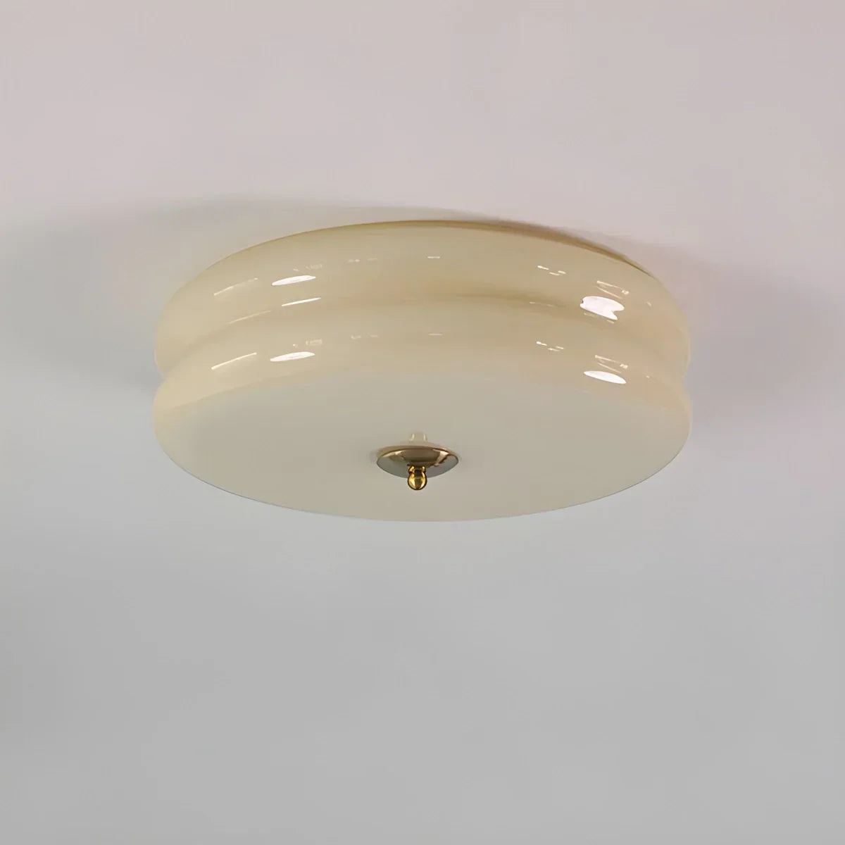 Art Deco Vintage Ceiling Light, Chrome or Gold
