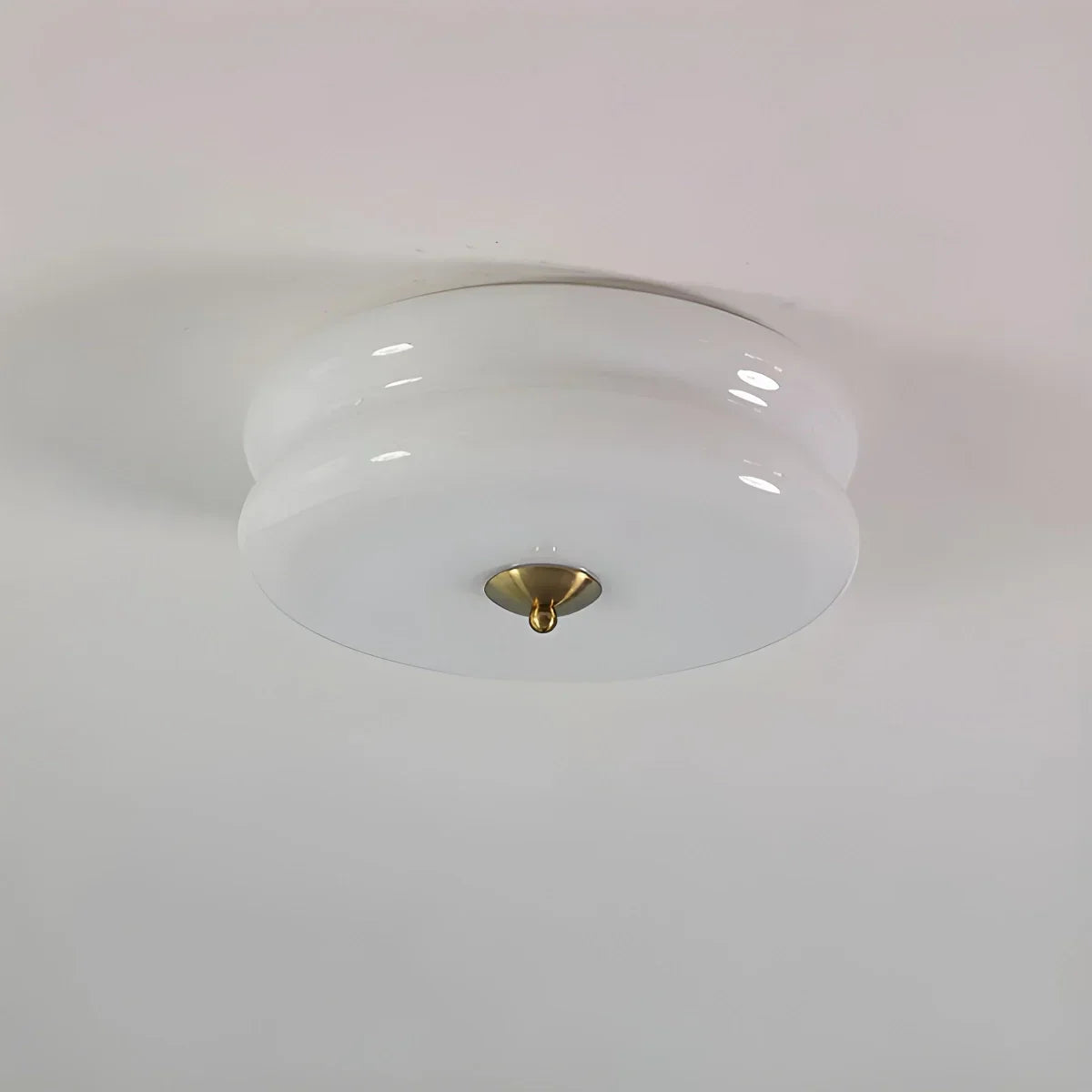 Art Deco Vintage Ceiling Light, Chrome or Gold