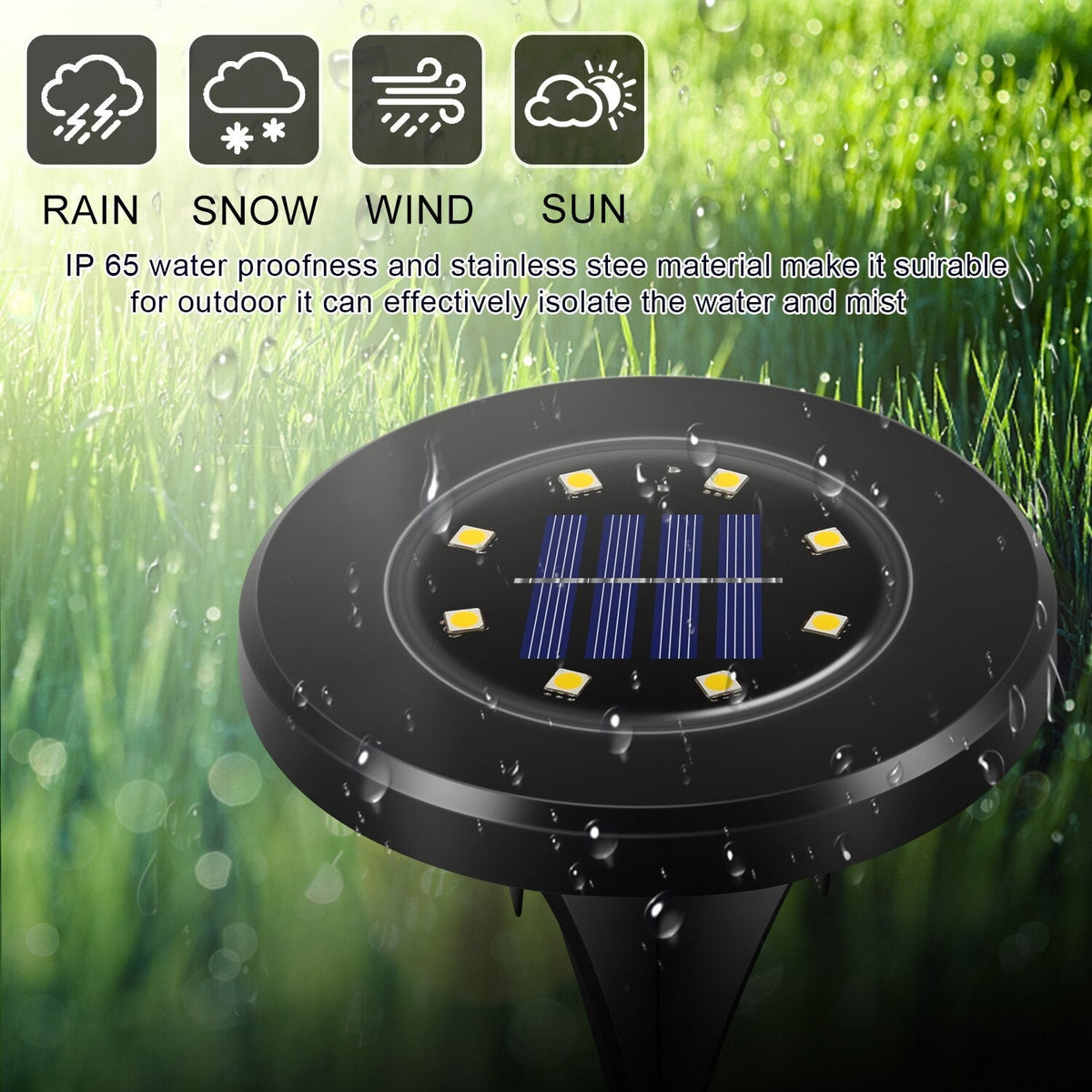 Lampes de Jardin Solaires LED - Édition Noire