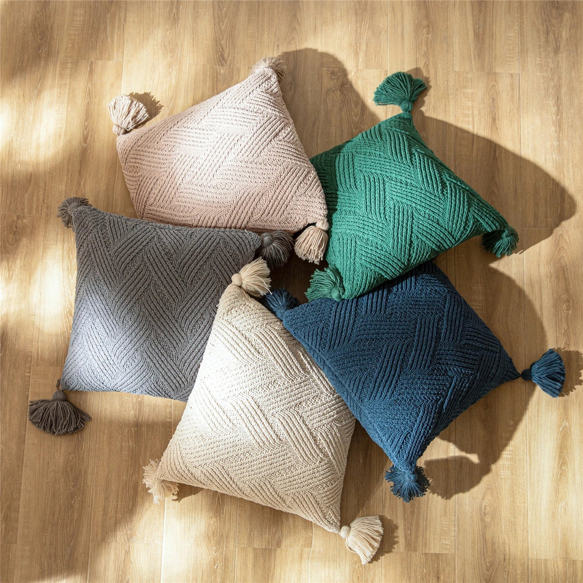 Nordic Pompom - Housse de Coussin à Pompons