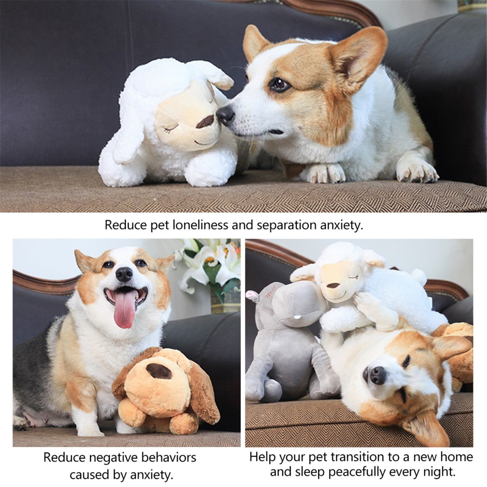 Splashpup Calming Heartbeat Puppy Plush Toy