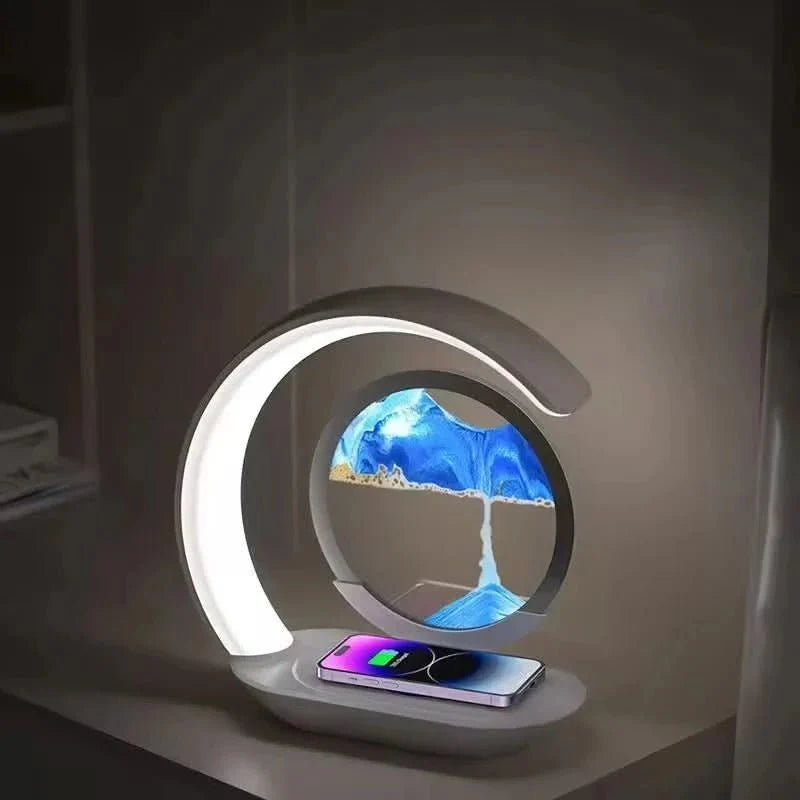 Touch LED 3D Sand Art Lamp with Wireless Charging