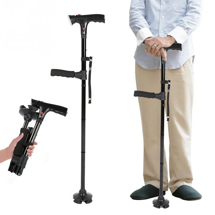 Canne de marche légère à poignée ergonomique