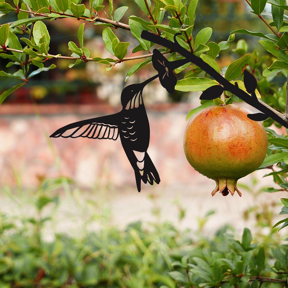 FeatherGlow - Oiseau Décoratif en Métal pour Jardin
