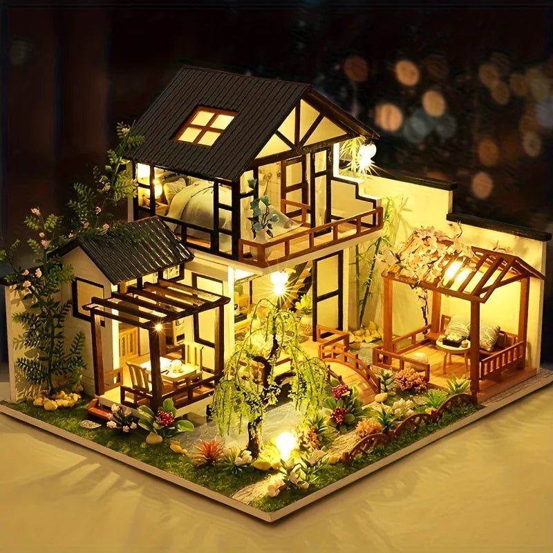 HOBBIX | Kit de Mini Maison en Bois Détail Élevé | Projet Créatif pour Moments Relaxants 5