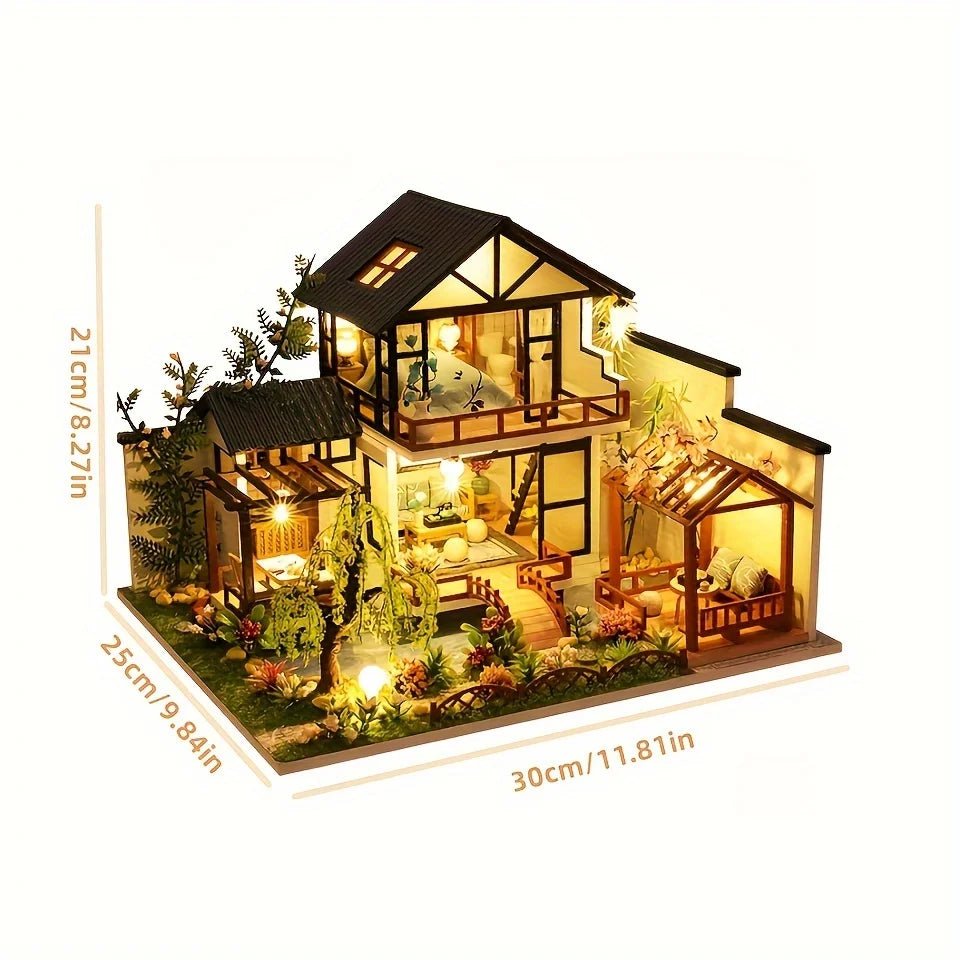 HOBBIX | Kit de Mini Maison en Bois Détail Élevé | Projet Créatif pour Moments Relaxants 7