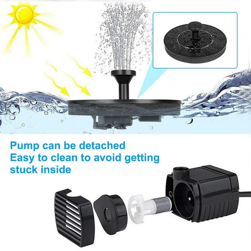 ZenFlow - Fontaine Solaire Flottante de Jardin