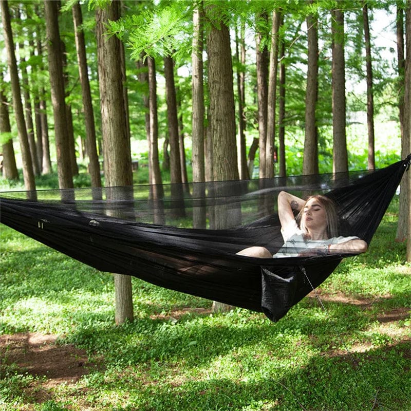 Hamac Suspendu 2 Places en Toile de Parachute | Confort Élégant et Protection Optimale en Plein Air 3