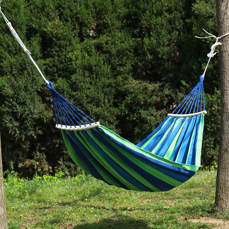 Hamac Suspendu en Coton et Polyester | Confort Luxueux pour Détente en Plein Air à 2 Places 4
