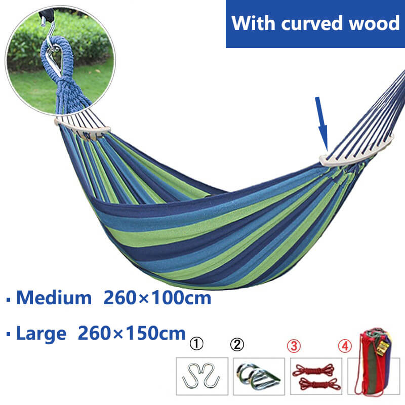 Hamac Suspendu en Coton et Polyester | Confort Luxueux pour Détente en Plein Air à 2 Places 7