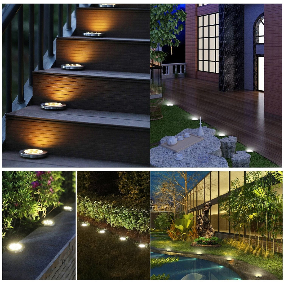 Lampes de Jardin Solaires LED - Édition Noire