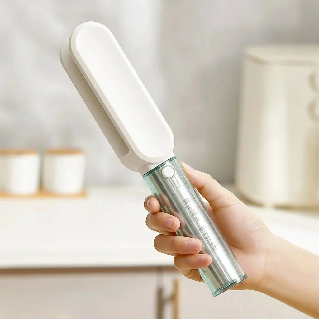 Double-Sided Knife Cleaning Brush with Magnetic Guide